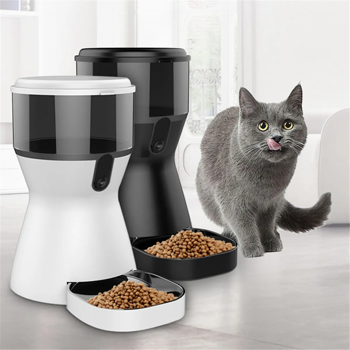 

[Button/Wiff/Video] 4L Pet Cat Feeder Intelligent Dog Food Feeder Intelligent Monitoring Timing Quantitative Automatic Feeder