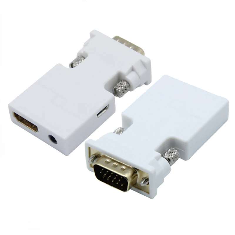Адаптер конвертер HDMI в VGA 1080P с аудиоразъемом Мама папа адаптер для HDTV монитора
