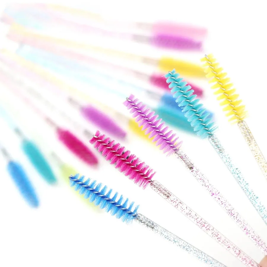 

200 PCS Disposable Crystal Eyelashes Brush Mascara Wands Professional Beauty Lash Extension Supplies