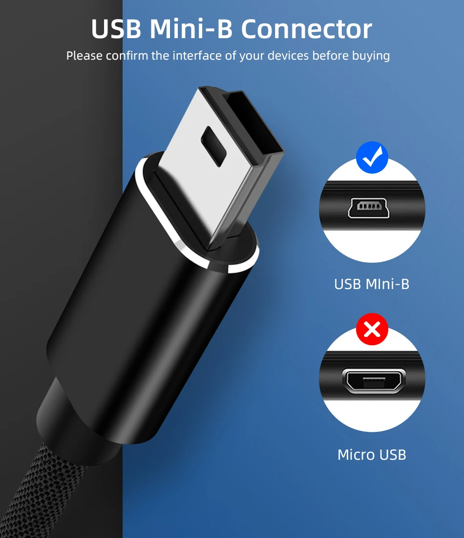 1 м Мини USB кабель мини USB к USB кабель для быстрой передачи данных для MP3 MP4 плеера Автомобильный видеорегистратор gps цифровая камера HDD Mini USB