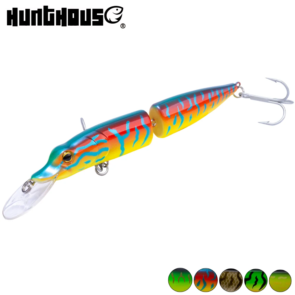 

Hunthouse Pike Fishing Lure 2 section 12cm/16cm 15.5/32g floating swimbait lures multisection baits hard fishing for pike LW132