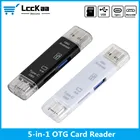 LccKaa Type C и Micro USB 5 в 1 OTG кардридер флэш-накопитель высокоскоростной USB Универсальная OTG TF-карта для телефона Android компьютера
