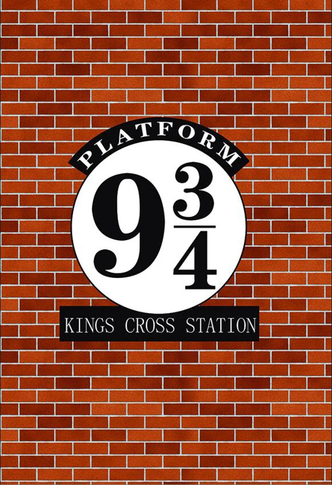 HUAYI красная кирпичная стена фон Магическая школа 9 и 3/4 kings cross станция платформа
