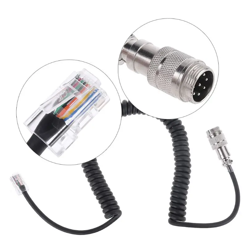 

8Pin to RJ-45 Modular Plug Mic Cable Adapter for Yaesu Microphone MD-200 MD-100 U1JA