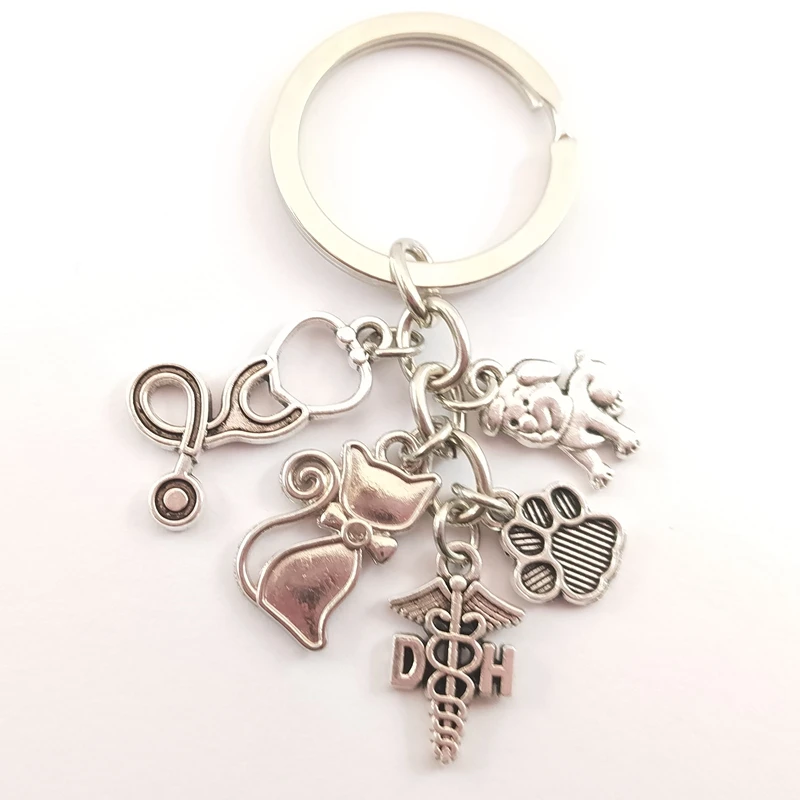 1 пара ветеринарный брелок для ключей стетоскоп животного защитное снаряжение