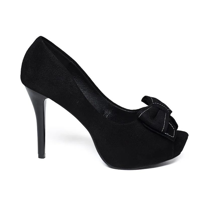 Pumps Women Shoes Summer Slip-On Peep Toe Shallow PU Leather Platform Casual Sexy Party Female Shoes 10CM Thic High Heel Women