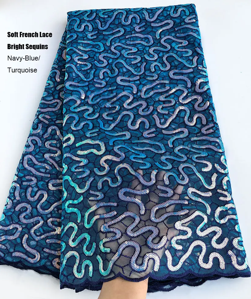 Блестящая розовая французская кружевная африканская сетчатая Тюлевая ткань с