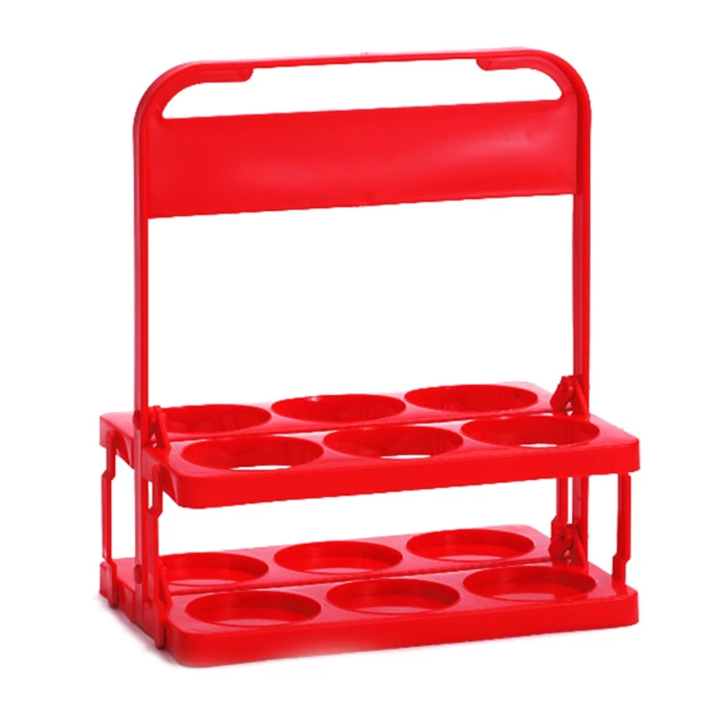 

W3JA Reusable 6 Pack Beer Bottle Carrier Drink Caddy Holder Holding Container Durable Foldable Bar Liqueur Wine Beer Rack Basket