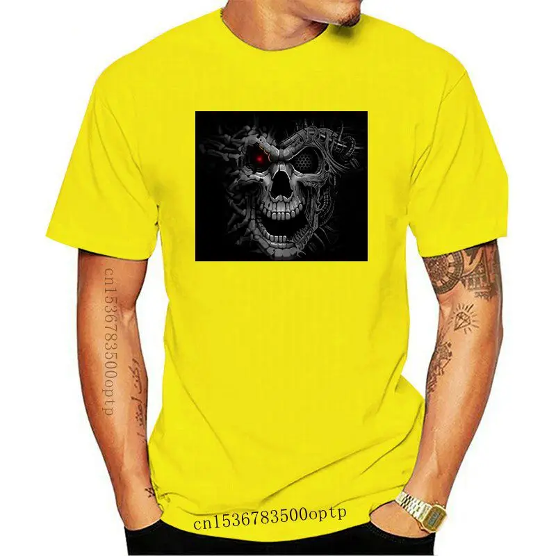 

Мужская футболка с рисунком черепа, летняя повседневная футболка 2021
