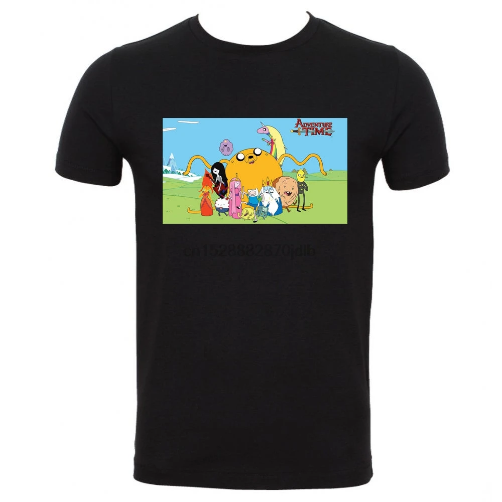 С изображением Финна из Adventure Time Jake Land of Ooo King Ice Game мультяшная Мужская черная белая