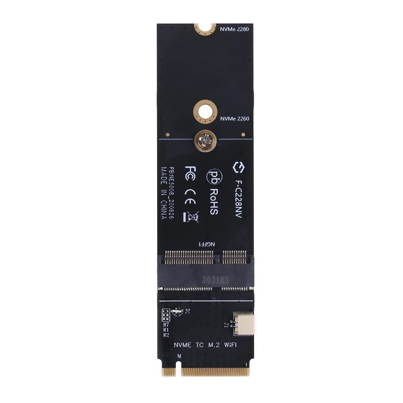 

Wireless Card M.2 to M.2 SSD NVME Interface Adapter Card with Bluetooth Cable
