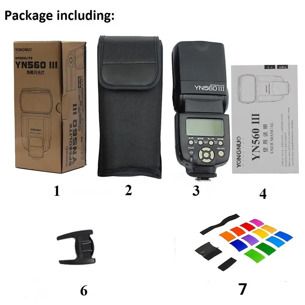 

YONGNUO Speedlite YN560III, Canon Nikon Olympus Panasonic Pentax