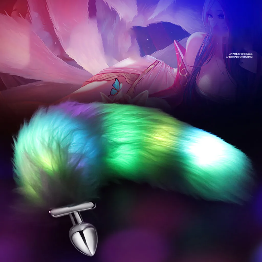 Нержавеющая сталь Анальная пробка Животное Хвост секс-игрушка L0924 |