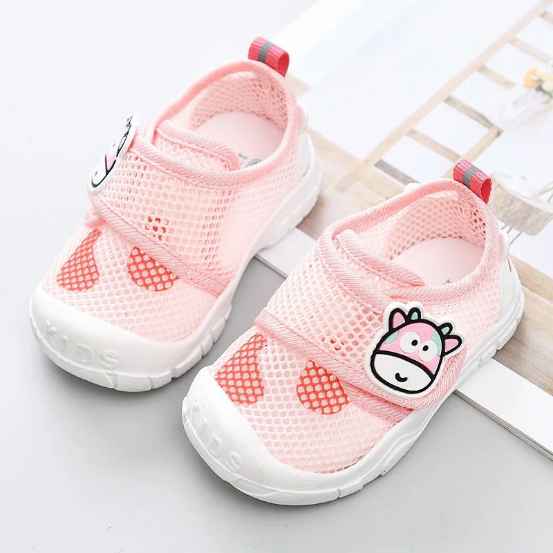 

Summer Autumn New Baby Girl Shoes Mesh Breathable Boys Sneakers Soft Bottom Toddler Shoes Cartoon First Walkers SDY003