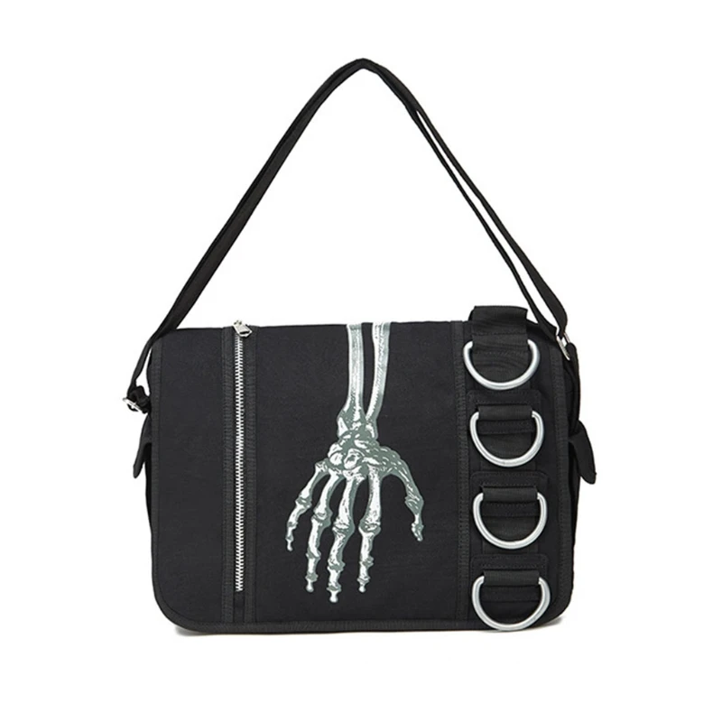 

Halloween Gothic Skeleton Bones Bags Female Casual Women Punk Shoulder Bag