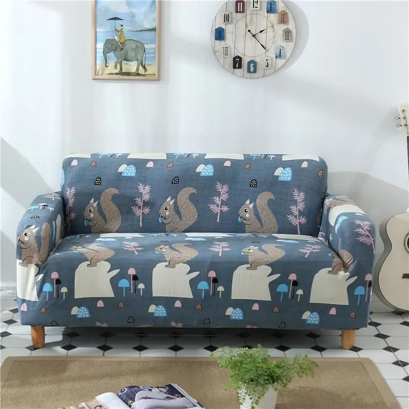 Эластичный чехол для дивана с цветочным принтом плотное покрытие углового