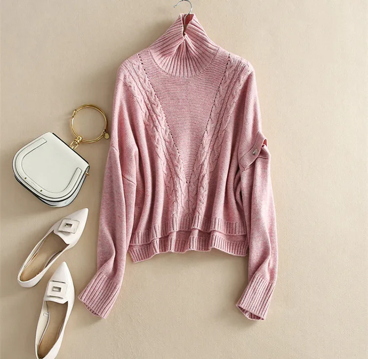 

Women Cashmere Sweater 2020 Autumn Winter Designer High Quality 100% Cashmere Shirt Loose Solid Color Pullovers Turtleneck Top