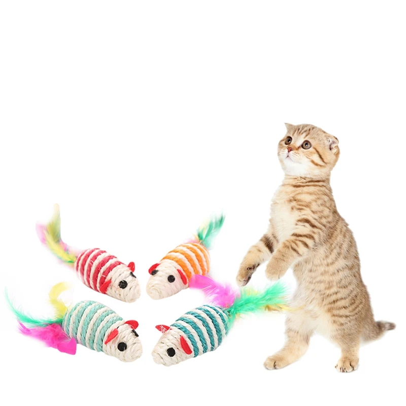 Cat Interactive Toy Stick Feather Wand With Small Bell Mouse Cage Toys Plastic Artificial Colorful Teaser Pet Supplies | Дом и сад