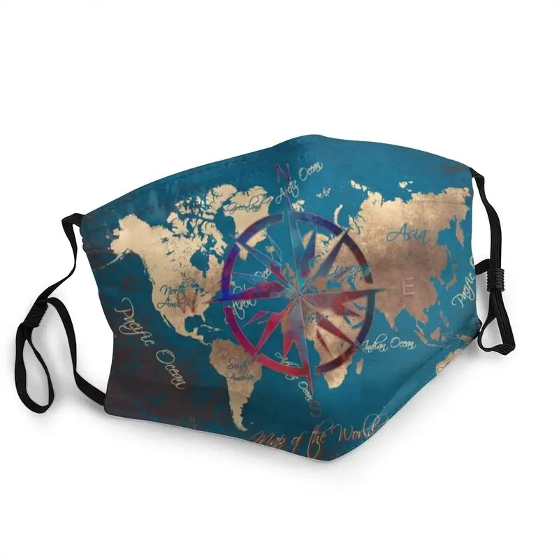 

Карта мира радиальная 7 лицевая маска для взрослых унисекс моющиеся Worldmap маска Для мужчин против дымки пыле защитный респиратор муфельная п...