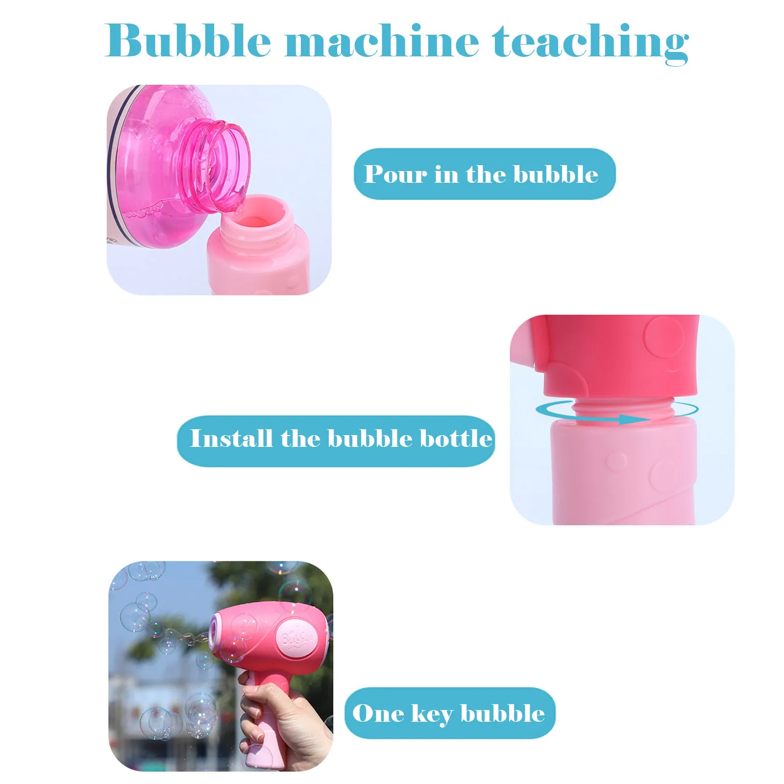 

75ml Automatic Bubble Top Machine Blower Party Summer Outdoor Toy For Kid Hair Dryer Blower Maker Kids Outdoor Toys Gift #10