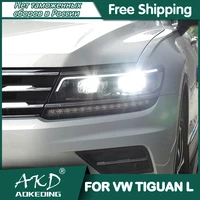 headlights for car vw 2016 2019 nieuwe tiguan l drl daytime running lights head lamp led bi xenon bulb fog lights car accessory
