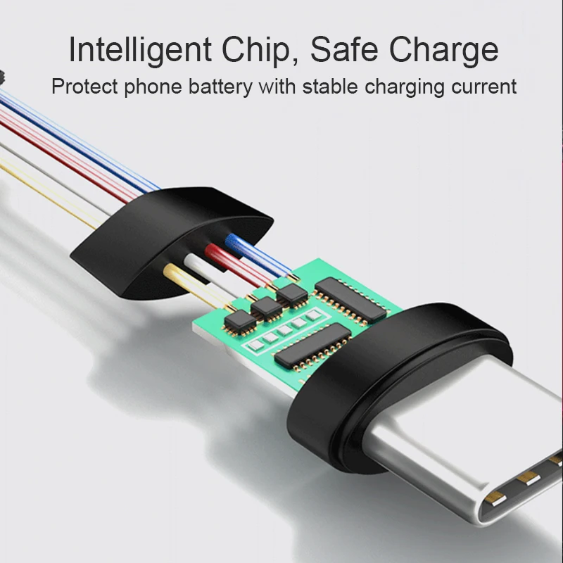 Зарядный кабель SAMZHE из цинкового сплава плоский USB Type-C для Galaxy S8 Plus Xiaomi Huawei P10 P9