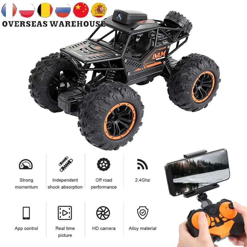

Camera Rc Car Machine On Remote Control Stunt 2.4G 720P WIFI FPV HD Camera SUV 1:18 Radiocontrol Toys Climbing Car For Children
