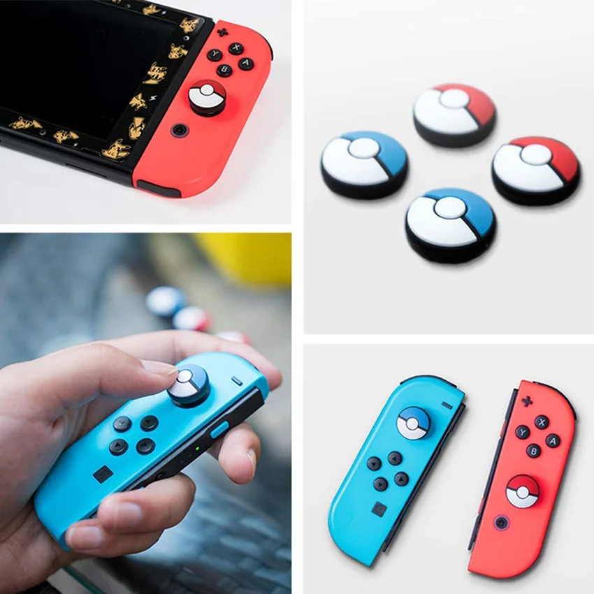 For Nintendo Switch Joy Con Silicone Thumb Grips Joystick Cover Caps Protection |