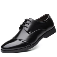 holfredterse classic formal casual faux leather black mens business wedding spring autumn footwear breathable retro shoes 8907