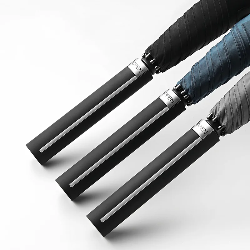 Comprare Ombrello Da Esterno Pieghevole Automatico Antivento Impermeabile Tinta Unita Ombrello Manico Lungo Guarda Chuva Rain Gear DE50YS