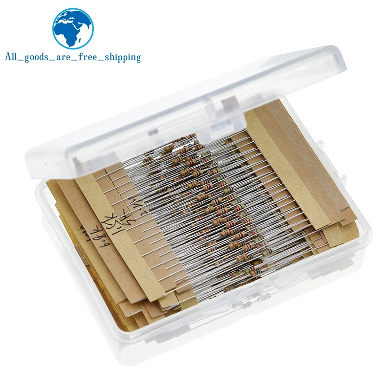 1/8W 5% 640pcs 64 Values 1R - 10MR 0.125W Carbon Film Resistor Assorted Kit Set | Электронные компоненты и