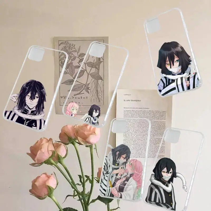 

Iguro Obanai My hero academia Phone Case Transparent for iPhone 6 7 8 11 12 s mini pro X XS XR MAX Plus