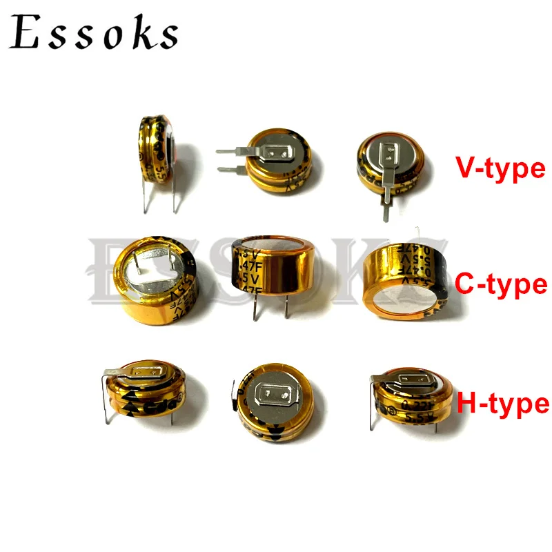 

1PCS V/C/H type 5.5V Super capacitor 5.5V1.0F 5.5V 0.1F 0.22F 0.33F 0.47F 1F 1.0F 1.5F 4.0F 5.0F 4F 5F Button Farad capacitor