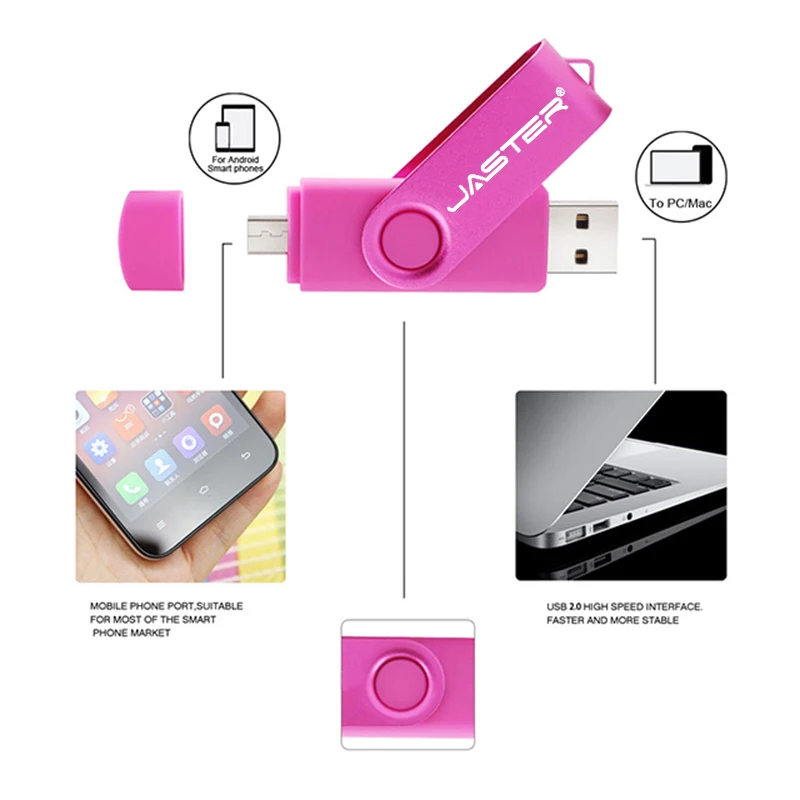 Usb флеш накопитель JATER OTG USB 2 0 8 128 ГБ|USB флэш-накопители| |