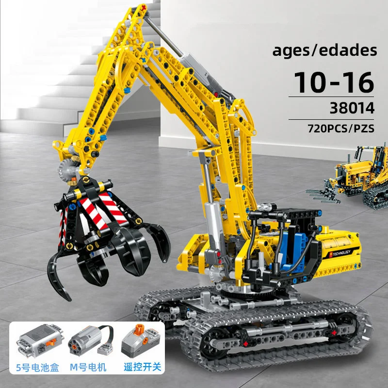 

Diy Engineering Excavator Building Blocks Set City Construction Truck Technical Bricks Toys Car for Children Kids Power Fundtion