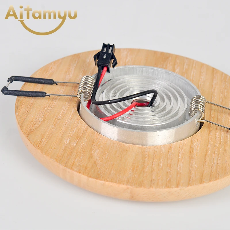 Ring Solid Wood Led Downlight 3W 5W 7W Recessed Lights LED Ceiling Spotlights Industrial Office Living Room Background Lamp | Освещение