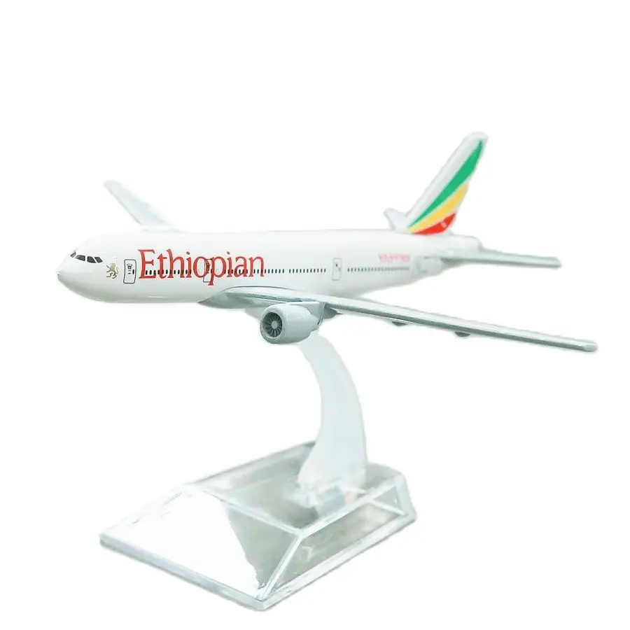 

Ethiopian B777 Aircraft Diecast Model 6" Metal Airplane Miniature Collection Toys