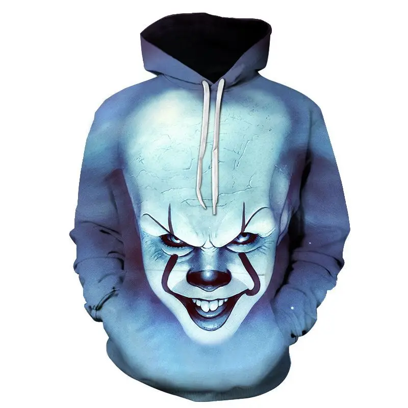 3D Толстовка с капюшоном Pennywise для Хэллоуина, одежда для пар, 3D Толстовка Унисекс В Стиле Хип-хоп, осенняя уличная толстовка с капюшоном размера плюс(S-6XL - Цвет: size I