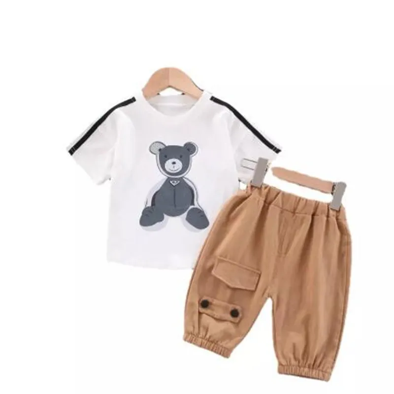 

Детская Хлопковая футболка, шорты, 2 шт./компл., для мальчиков и девочек