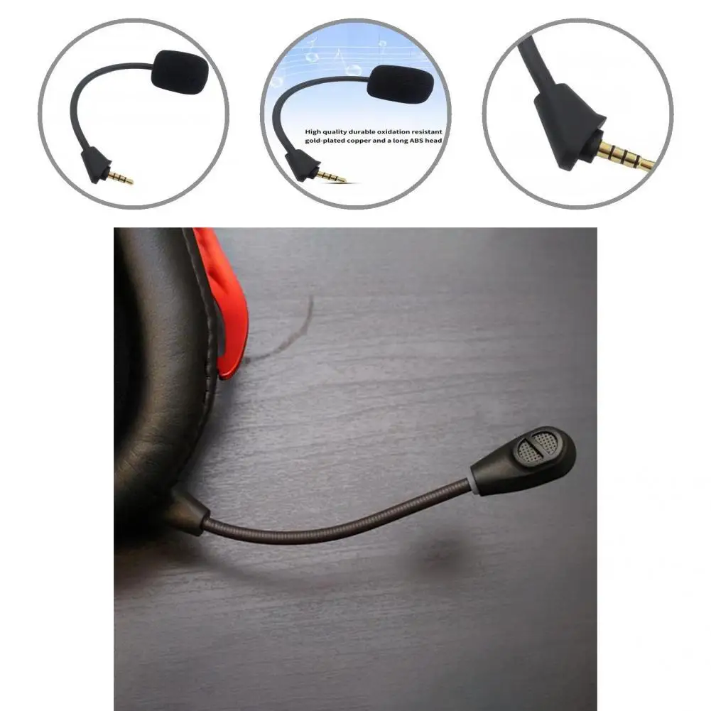 Game Mic Useful Lightweight Good Sound Quality Noise Reduction Replaceable Mic   Headset Mic  Headset Microphone