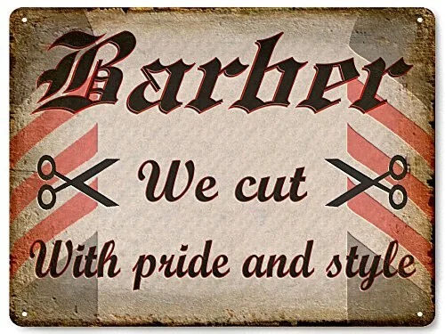 

Barber Shop Metal Sign Wall Vintage Wall Decor Art