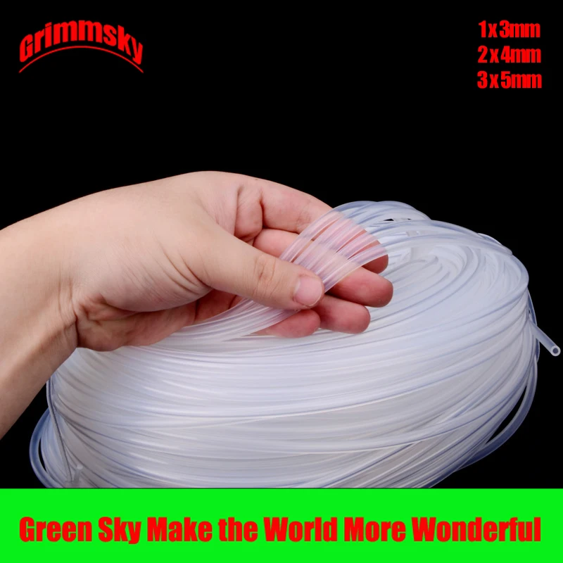 Гибкая Прозрачная силиконовая труба для пищевых продуктов 1*3 мм 2*4 3*5