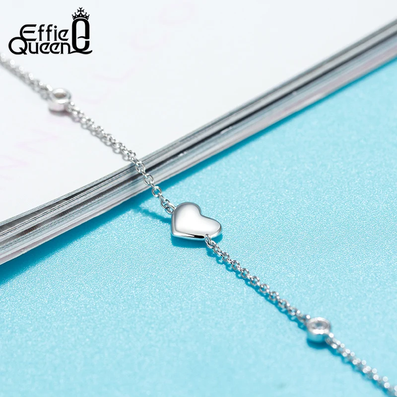 Браслеты на ногу женские из серебра 925 пробы в форме сердца|Анклеты| |