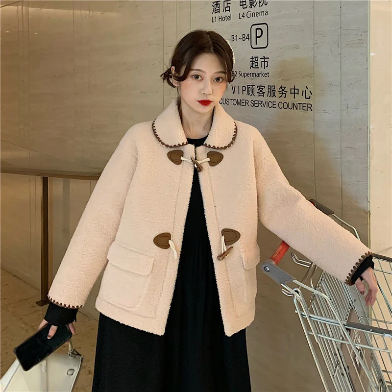 Осенняя Корейская куртка 2021 новая свободная с длинным рукавом и воротником-поло