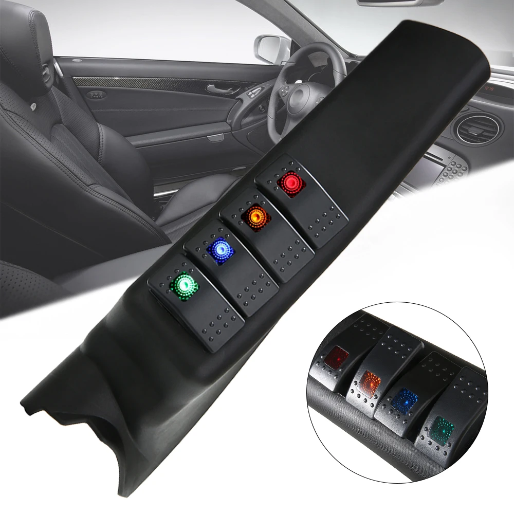 Черная левая стойка 4 светодиосветодиодный переключатель комплект панели