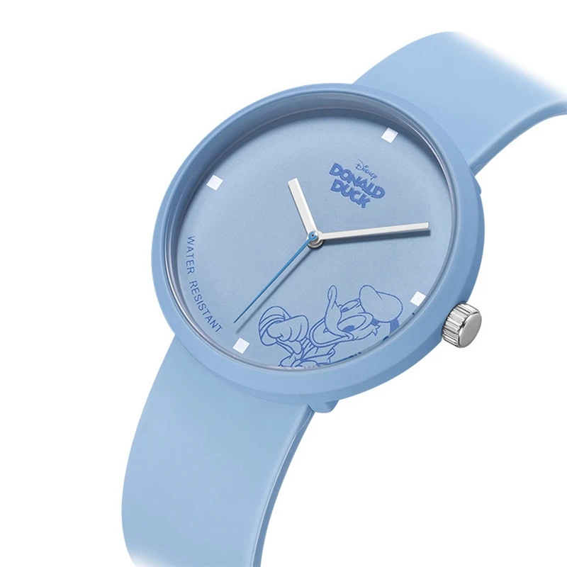 Часы наручные Disney женские кварцевые повседневные с мультяшным принтом Дональд