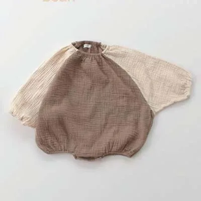 CX33 brown Японский и корейский детский льняной комбинезон для маленьких мальчиков и девочек, осенний комбинезон для мальчиков - Цвет: CX33 brown