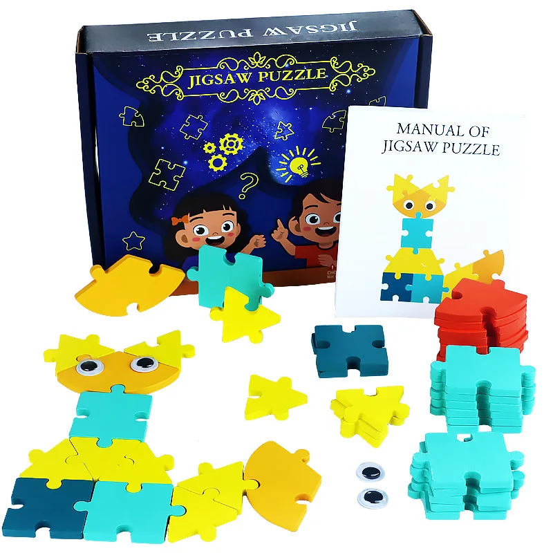 

Jigsaw Puzzle Thinking Games For Kids Training Toy for Children 2-4 Years Montessori Color Shape Puzzles Game DIY Toys Baby Gift