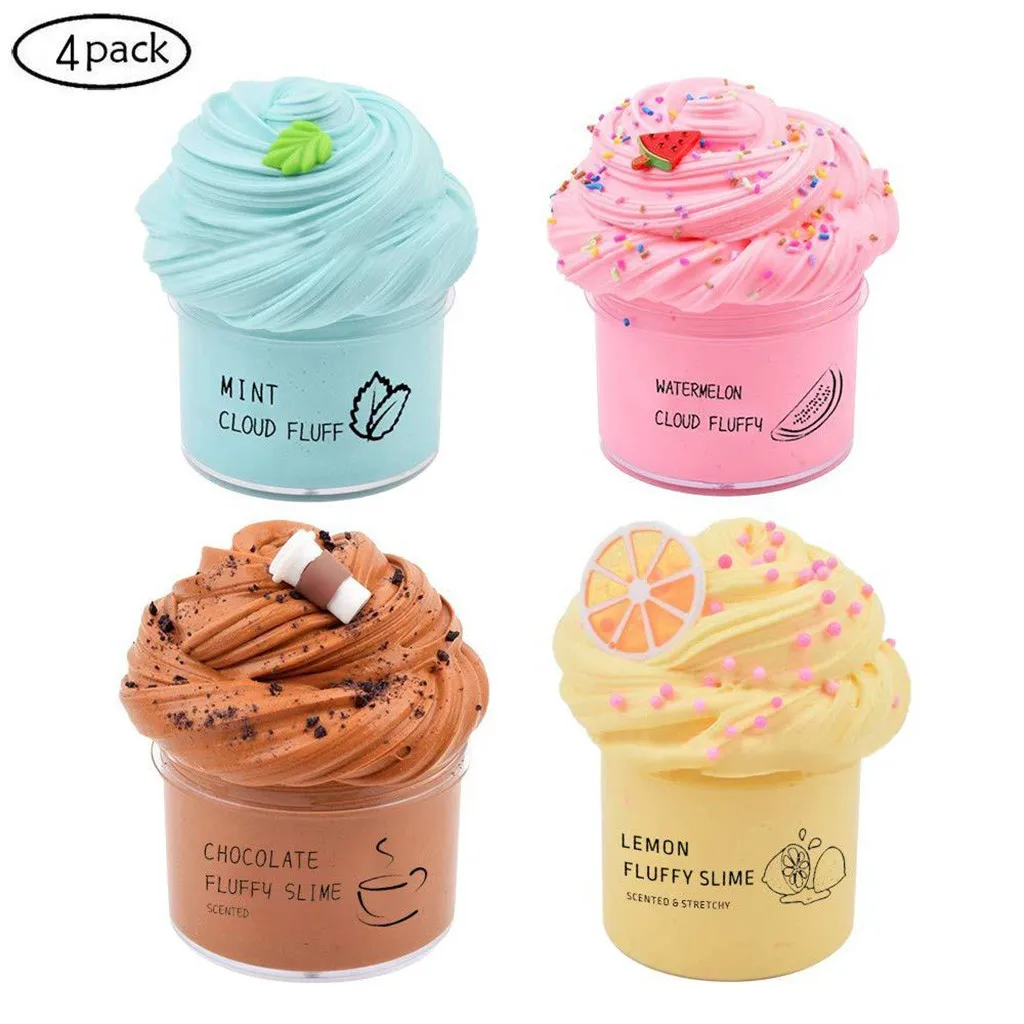 4 шт. в упаковке Diy слизи пушистые принадлежности Набор для фруктов Slime