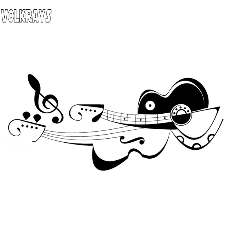 Volkrays модная наклейка на автомобиль гитара скрипка музыкальные аксессуары